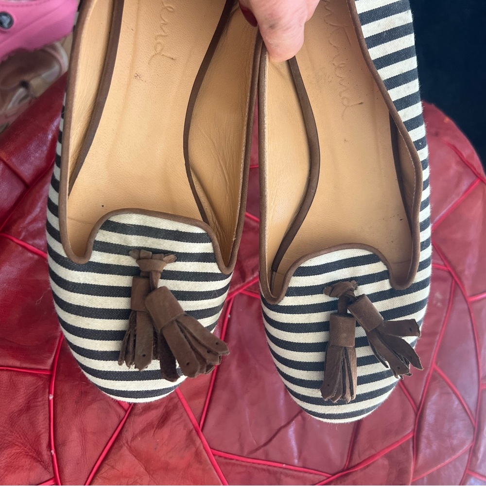Striped Tassel Loafers